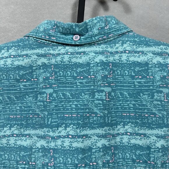 Vintage 80s/90s Pacific Coast Highway Size Large Button Up  Teal / Pink PCH Rare - Picture 9 of 12